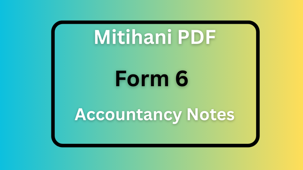 Form Six Accountancy Notes