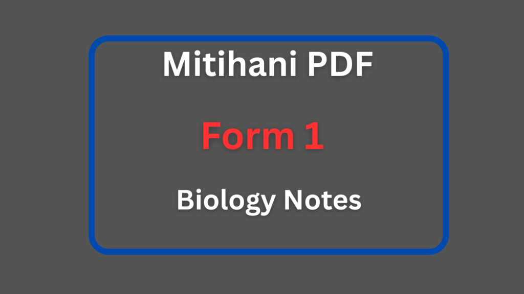 Form One Biology Notes