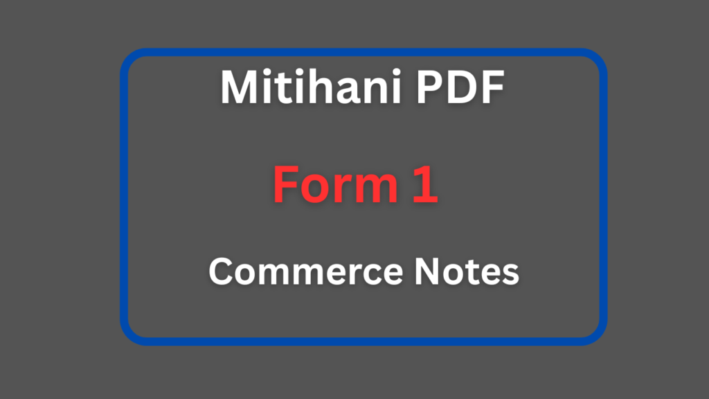 Form One Commerce Notes