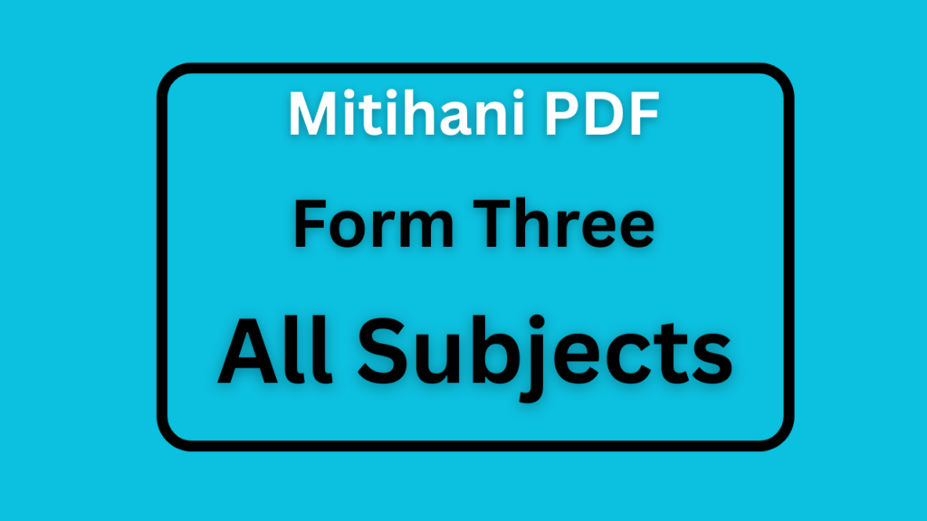 Form Three Notes