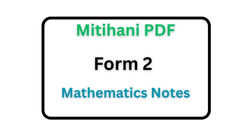 Form Two Mathematics Notes