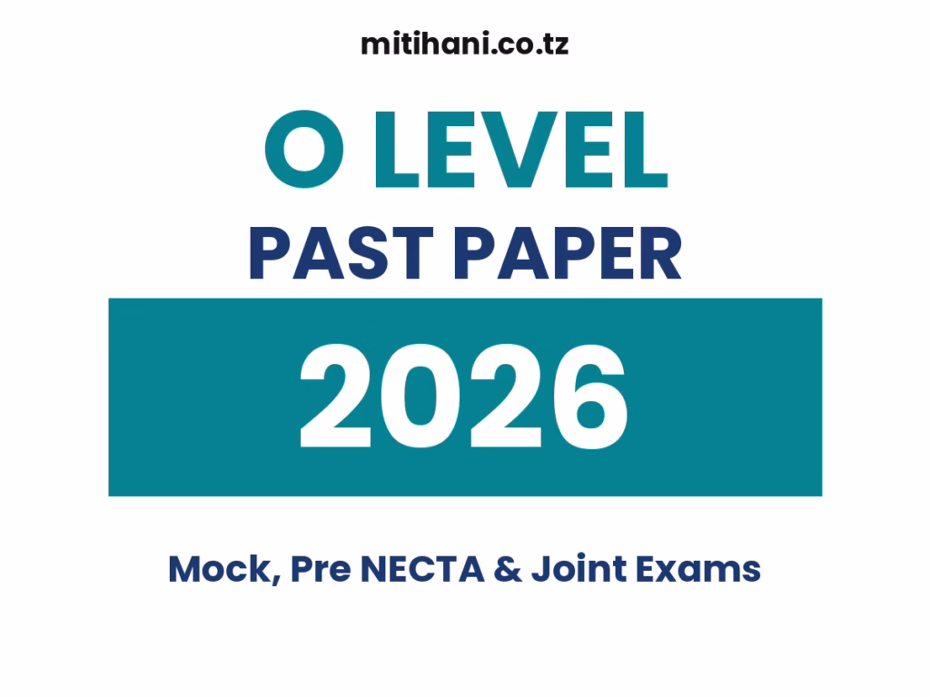 Arusha Form Two Pre-Mock Examination,2026 Arusha Form Two Pre-Mock Examination,2026